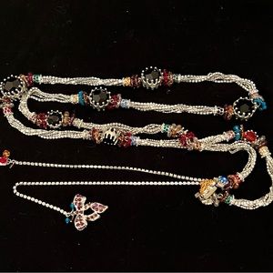 Rodrigo Otazu multicolored crystal and rhinestone necklace. Stunning Details!